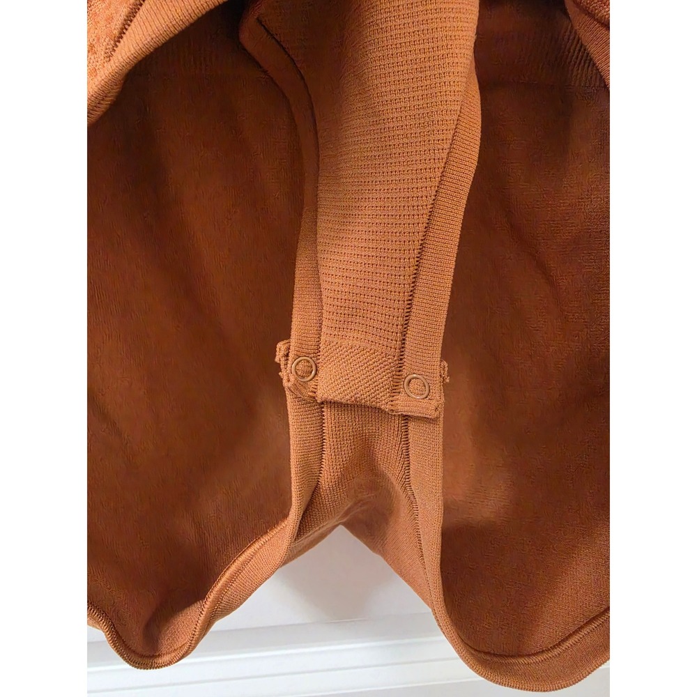 FIGS Rafaela Scrub Bodysuit XL Brown Sleeveless Mandarin Collar Brief New - Picture 4 of 5